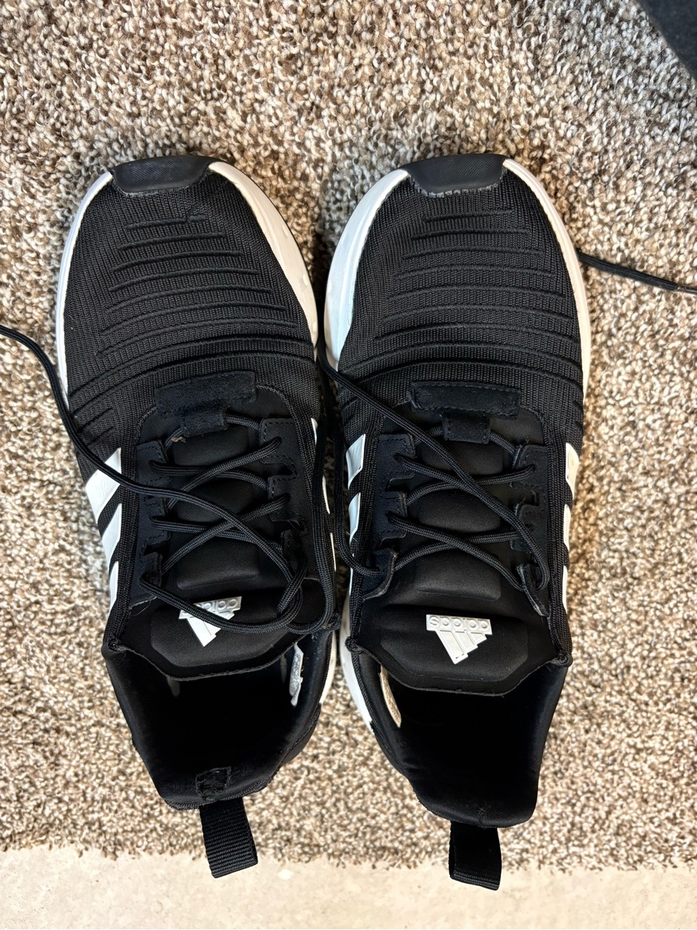 adidas Black and White Men's Athletic Running Sneakers